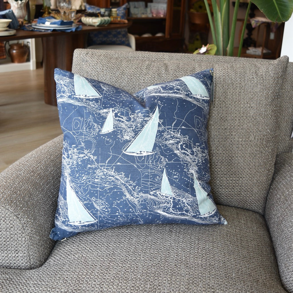 Hildegard Coastal Throw Pillow by Dahlia & Grace