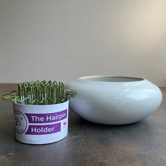 Stoneware Ikebana Vase and Hairpin Holder Combo