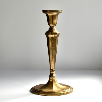 Found Mid-Century Style Brass Candlestick
