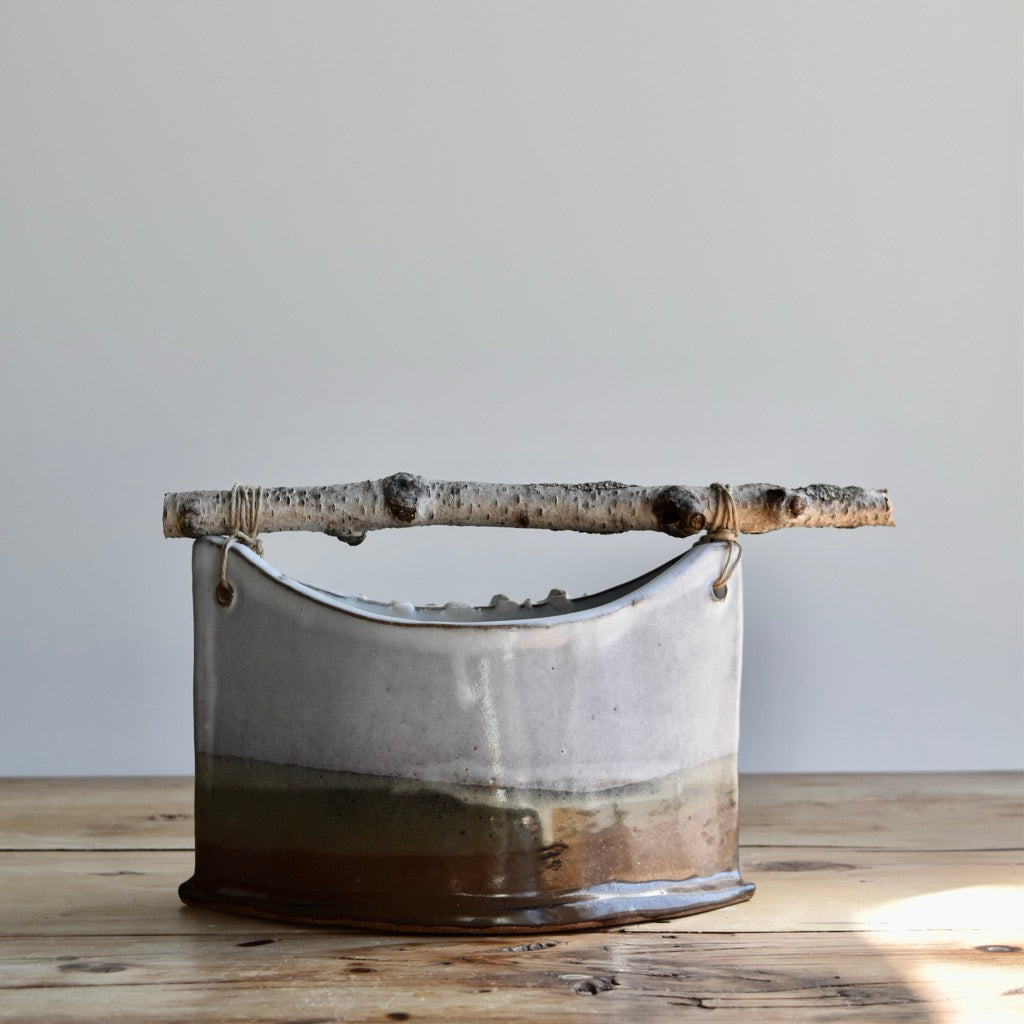 Autumn Tone Birch Basket by Jan Toscano