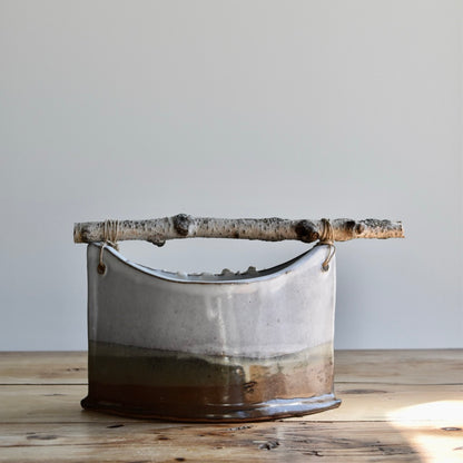 Autumn Tone Birch Basket by Jan Toscano