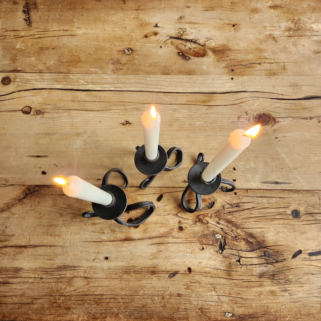 5” Sculpture Ball Taper Candle Holder by Blackthorne Forge