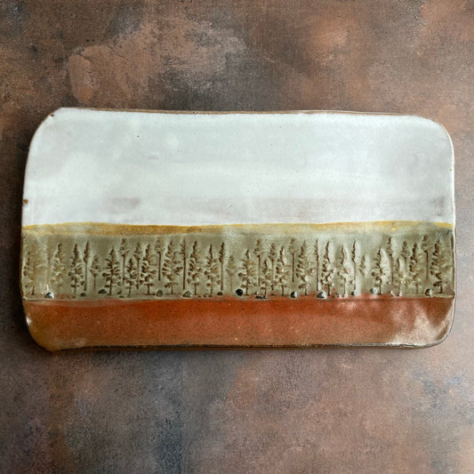 Medium Handmade Dish in Fall Landscape by Jan Toscano