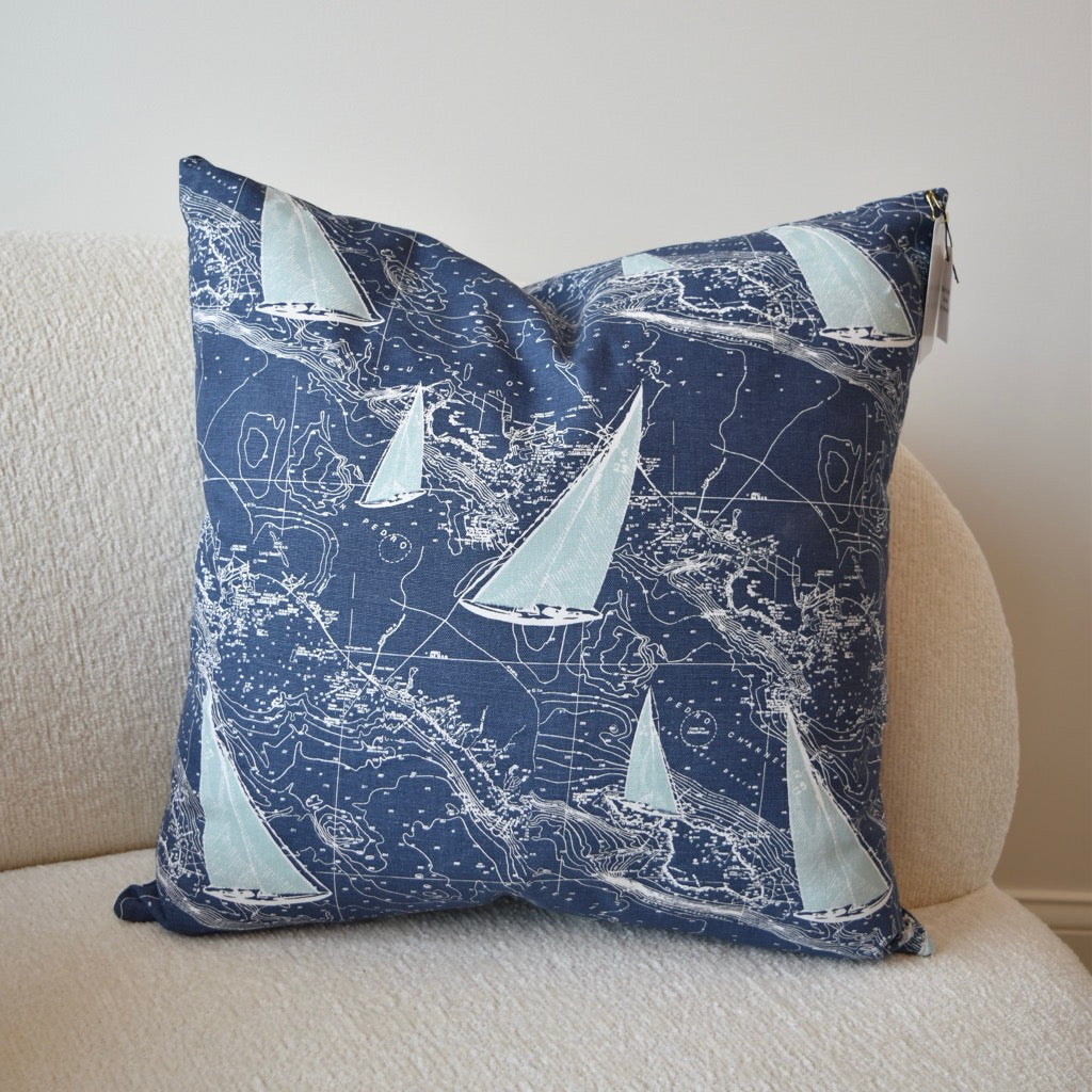 Hildegard Coastal Throw Pillow by Dahlia & Grace