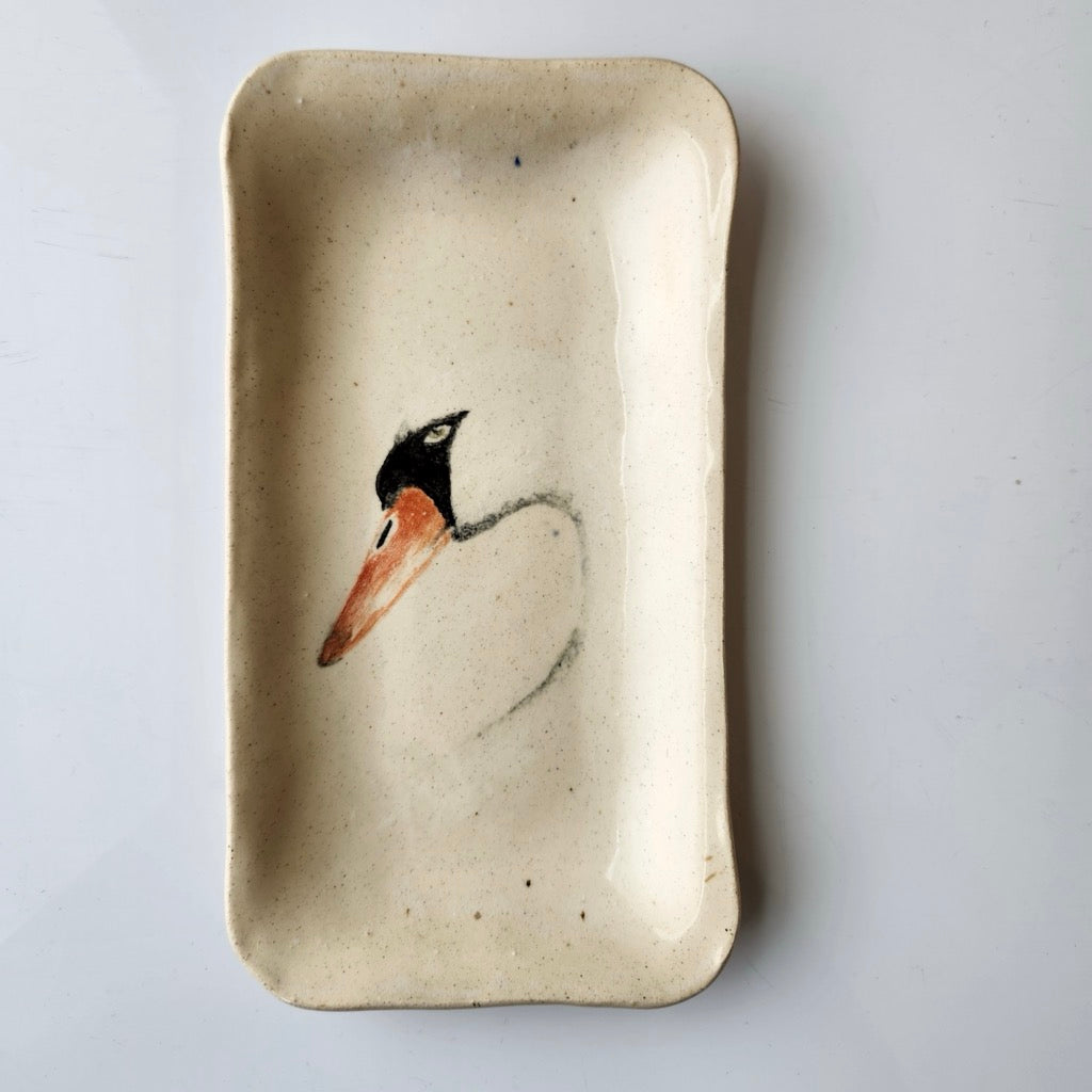 Medium Swan Dish by Jan Toscano