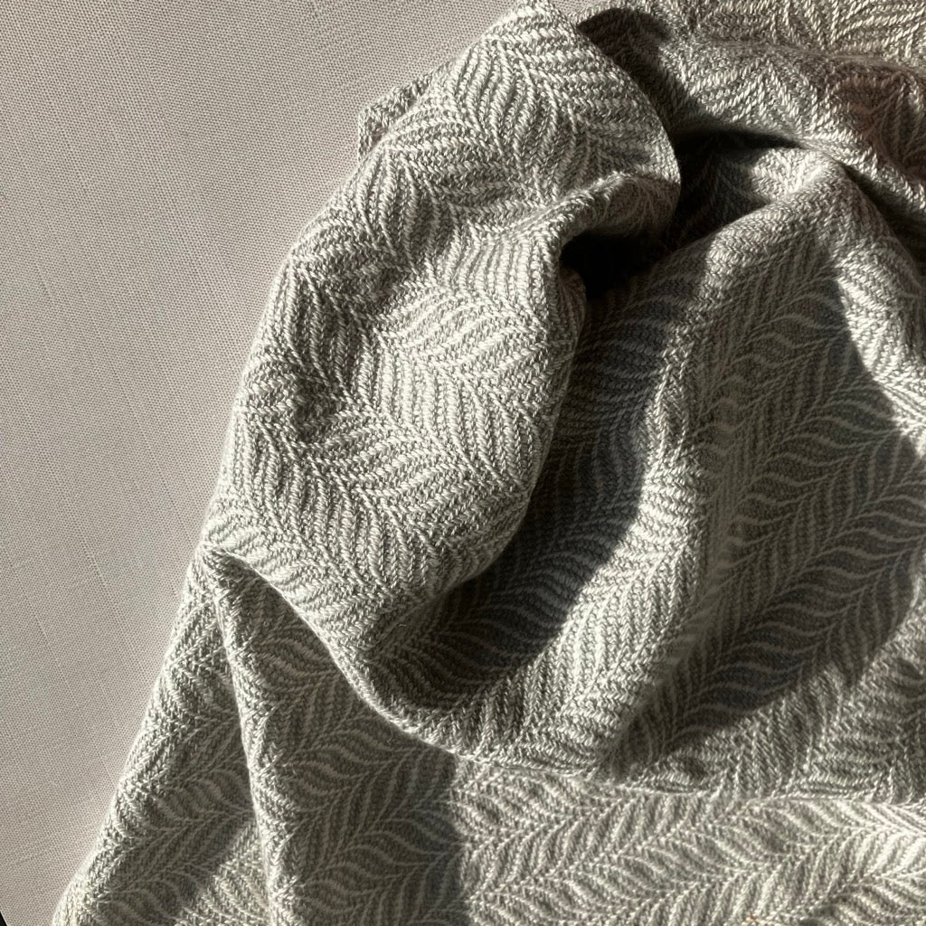 Cotton Tea Towel / Hand Towel Gray and White by Kristina Nichols