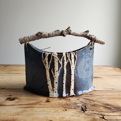 Blue Birch Basket by Jan Toscano
