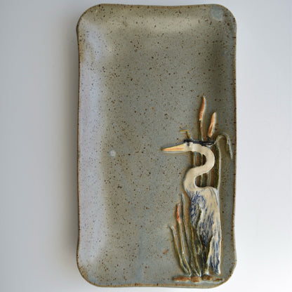 Medium Heron Dish by Jan Toscano