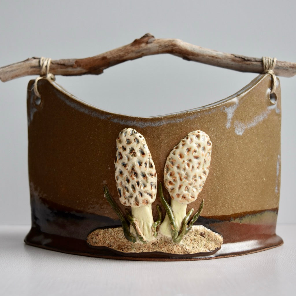Brown Morel Basket by Jan Toscano
