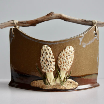 Brown Morel Basket by Jan Toscano