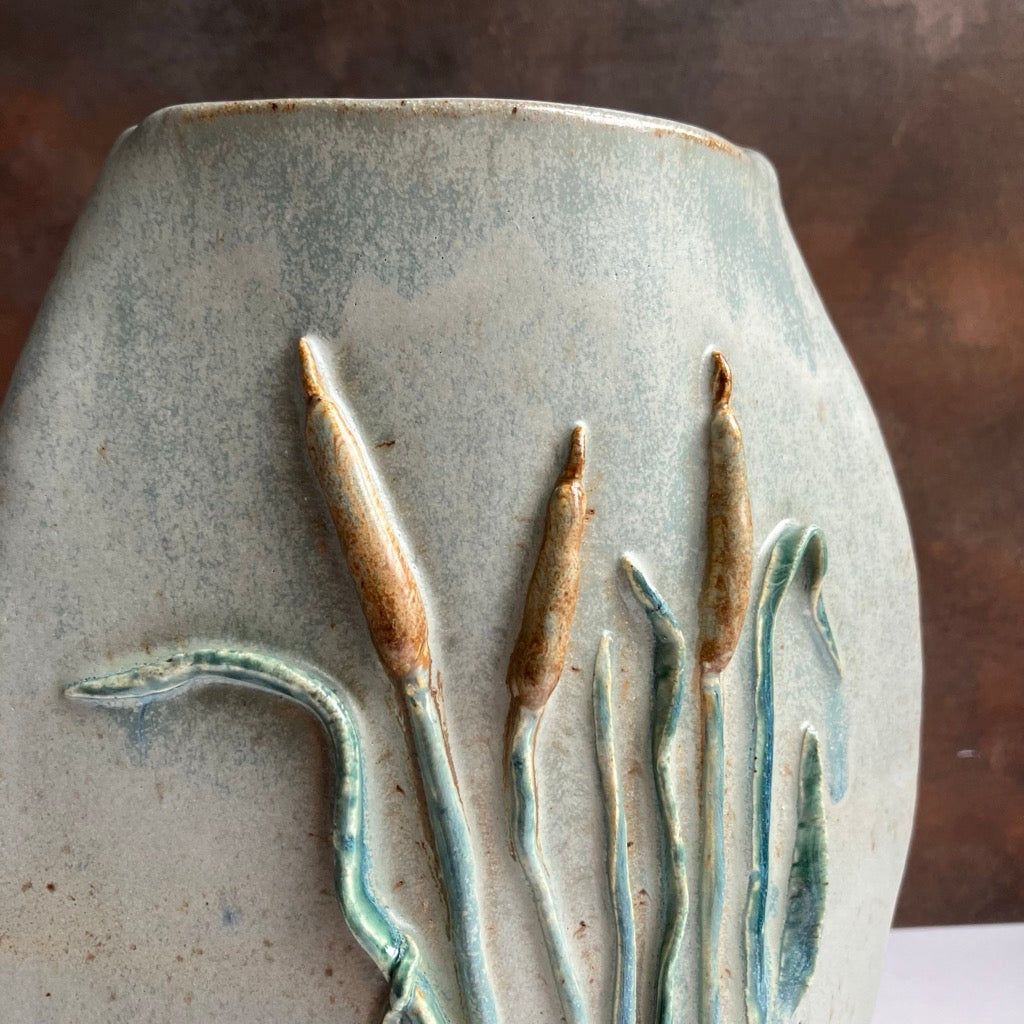 Cattail Vase by Jan Toscano