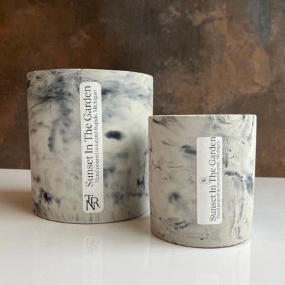 Sunset In The Garden Candle in Concrete Vessel