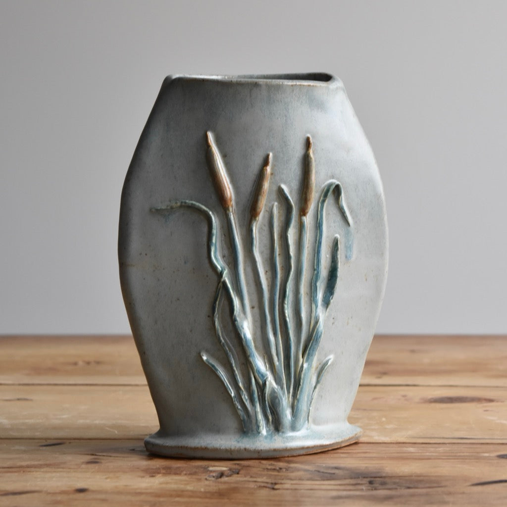 Cattail Vase by Jan Toscano