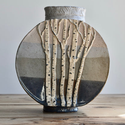 Circle Birch Vase by Jan Toscano