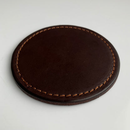 Leather Coasters in Tobacco By Millstream Home