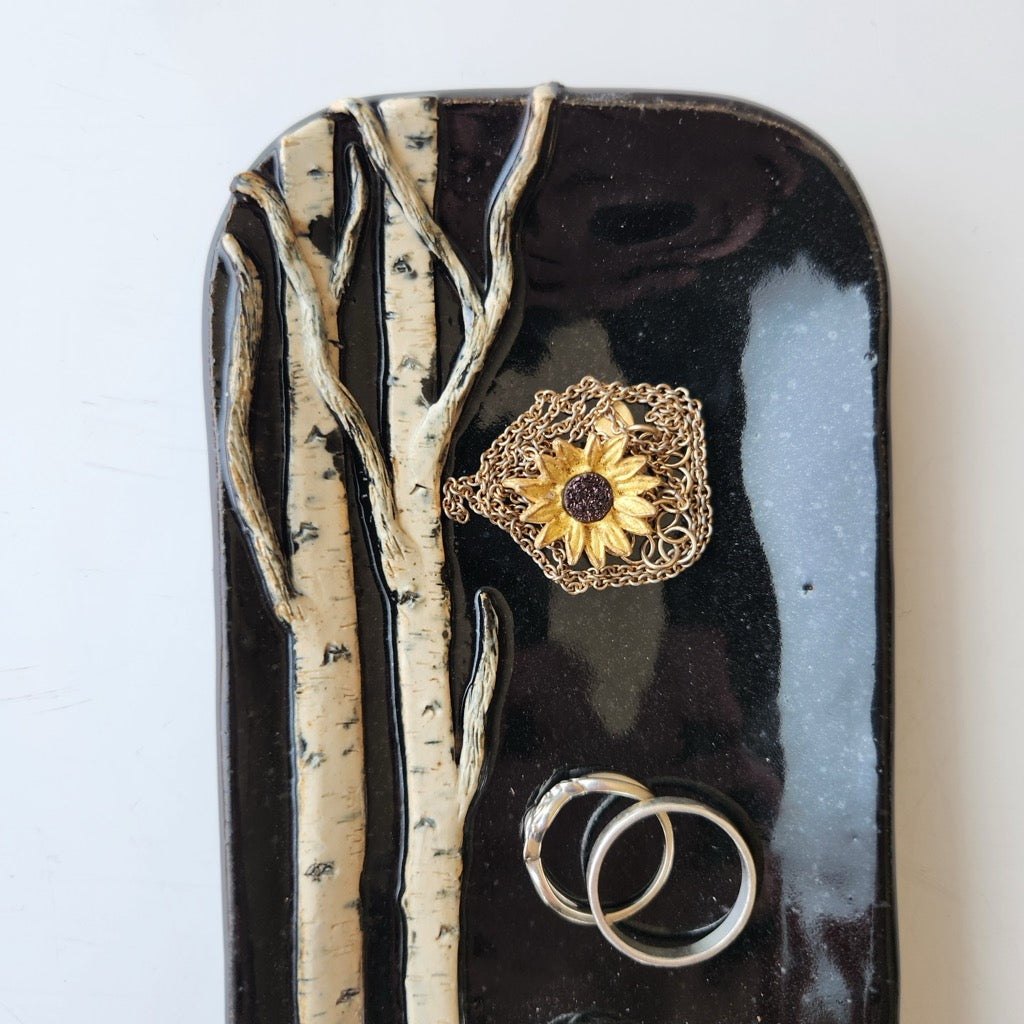 Extra Small Black Birch Dish by Jan Toscano