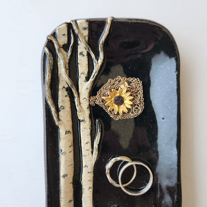 Extra Small Black Birch Dish by Jan Toscano