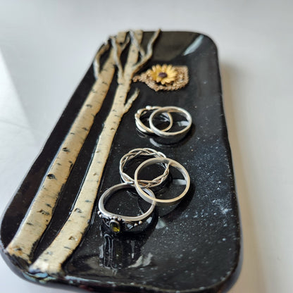 Extra Small Black Birch Dish by Jan Toscano