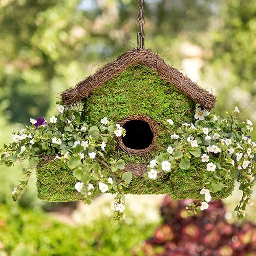 Birdhouse in Woven Moss