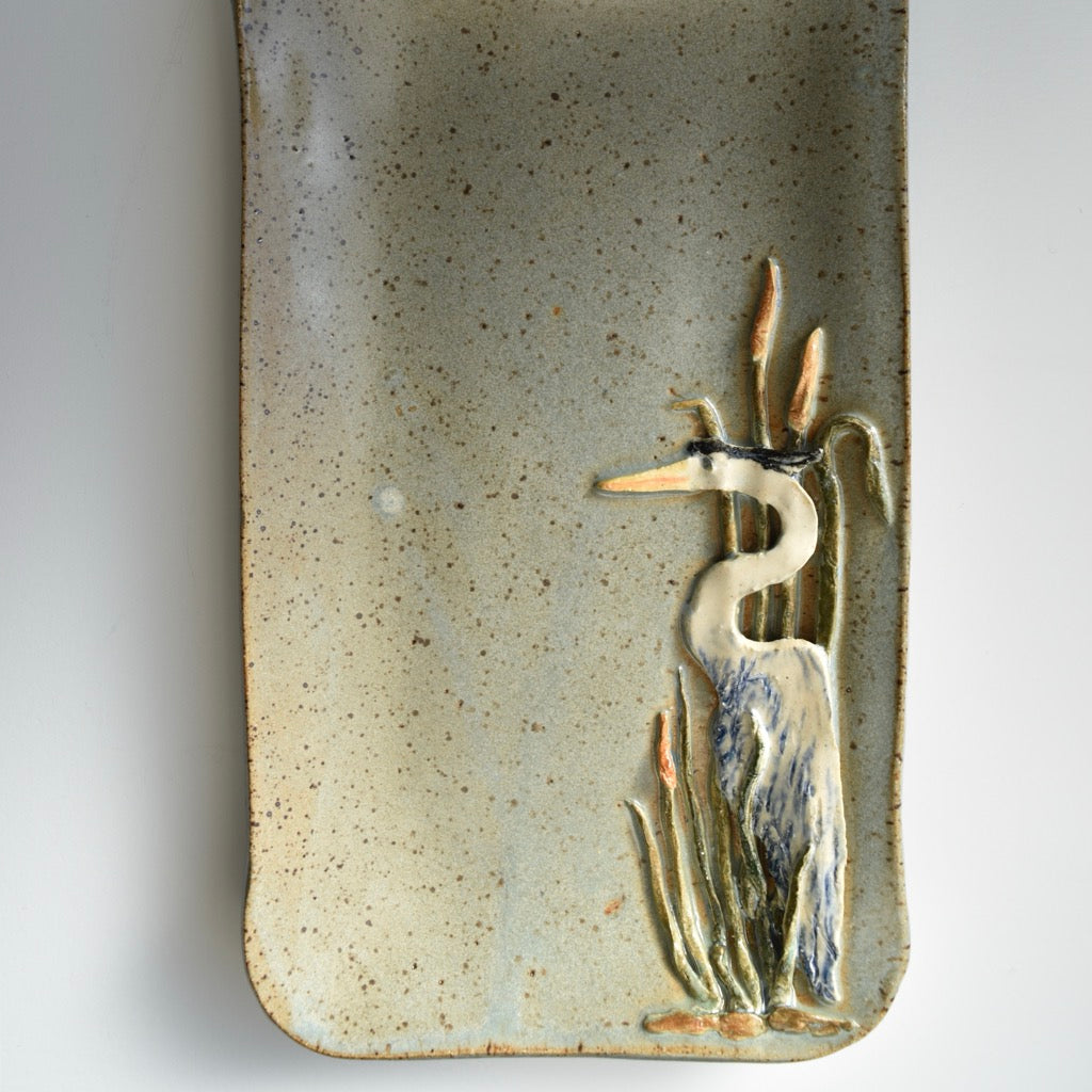 Medium Heron Dish by Jan Toscano
