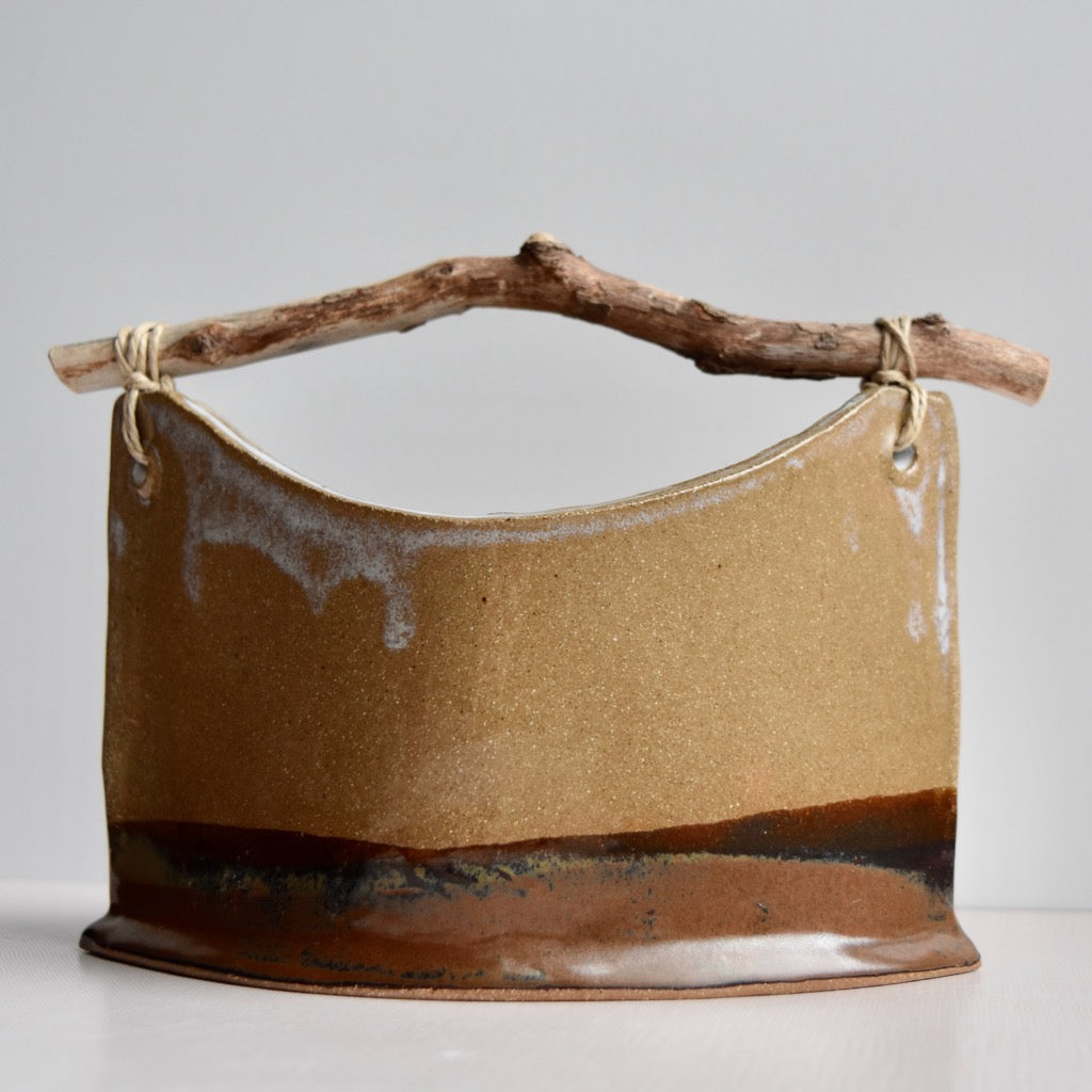Brown Morel Basket by Jan Toscano