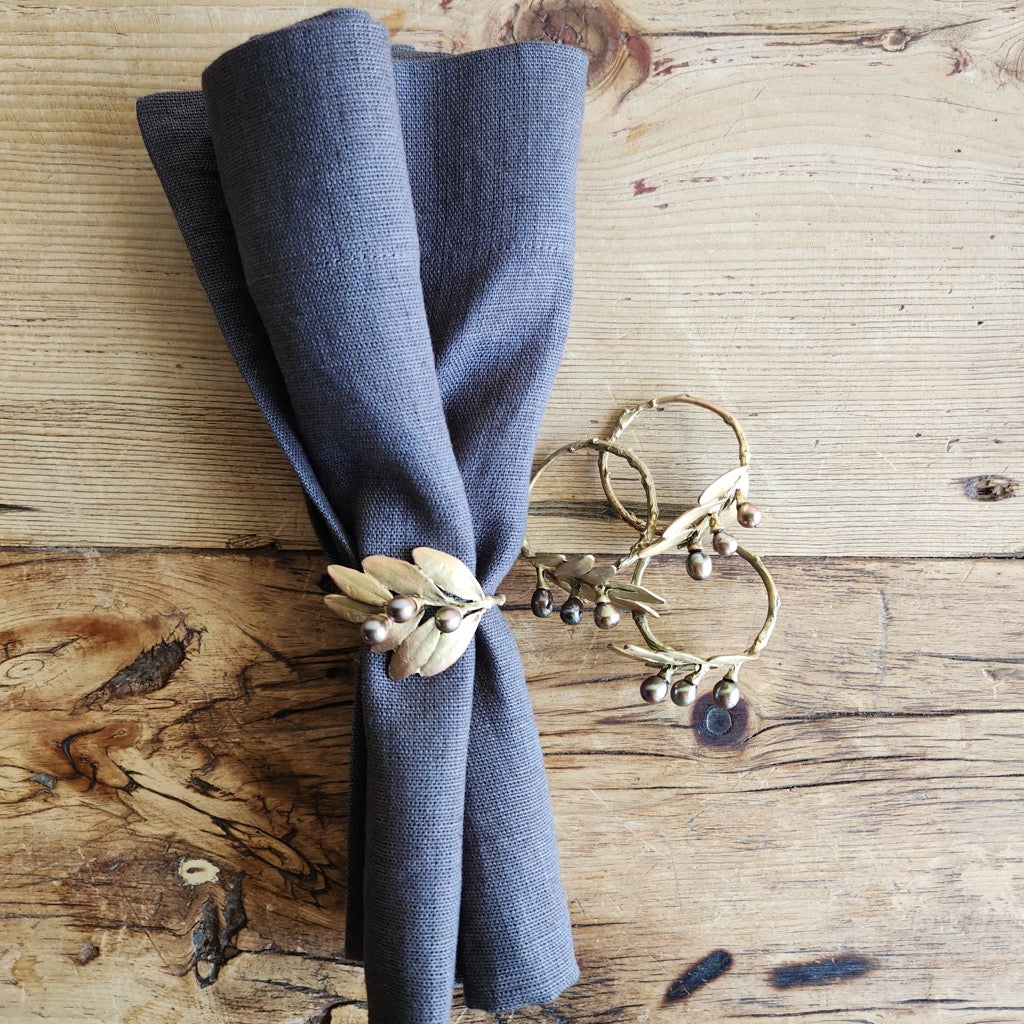 Olive Napkin Rings By Michael Michaud (Set of 4)