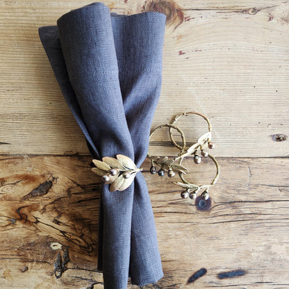 Olive Napkin Rings By Michael Michaud (Set of 4)