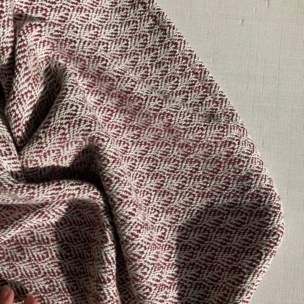 Cotton Tea Towel / Hand Towel in Raspberry by Kristina Nichols