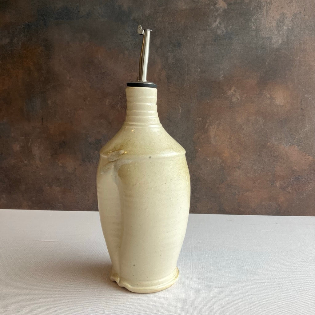 Oil Cruet in Cream by Otis Pottery