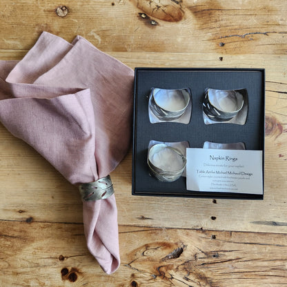 Feather Napkin Rings By Michael Michaud (Set of 4)