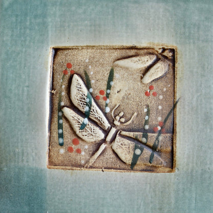 Art Tile - The Dragonfly by Otis Pottery