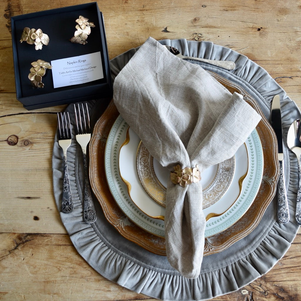 Hydrangea Napkin Rings By Michael Michaud (Set of 4)