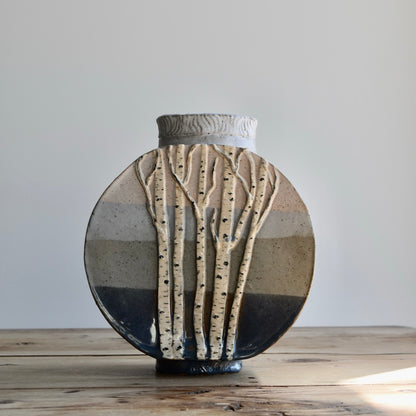 Circle Birch Vase by Jan Toscano