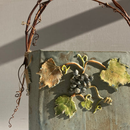 Wild Grape Basket with Vine Handle by Jan Toscano