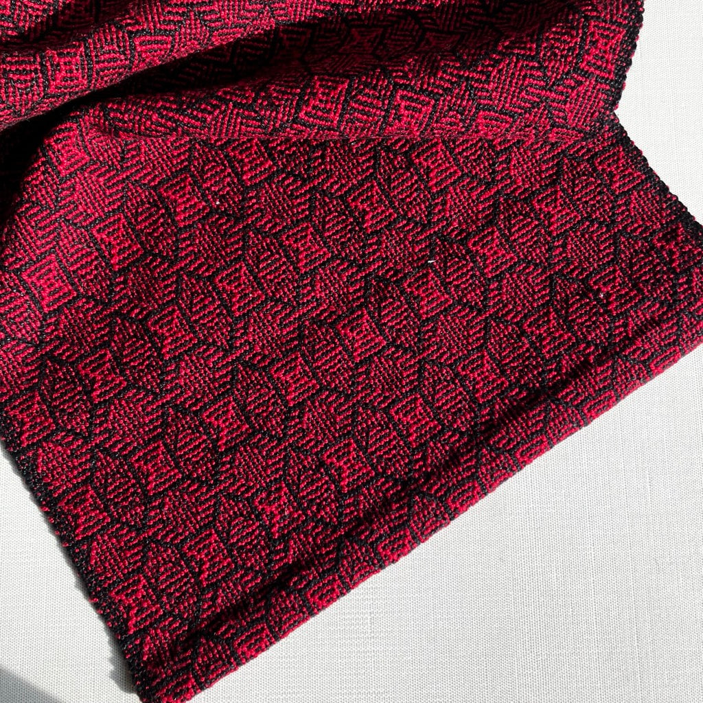 Table Runner in Red and Black by Kristina Nichols