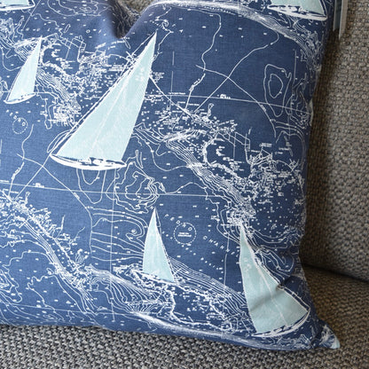 Hildegard Coastal Throw Pillow by Dahlia & Grace