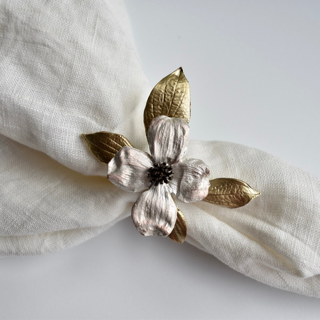 Dogwood Napkin Rings Set of 4 by Michael Michaud