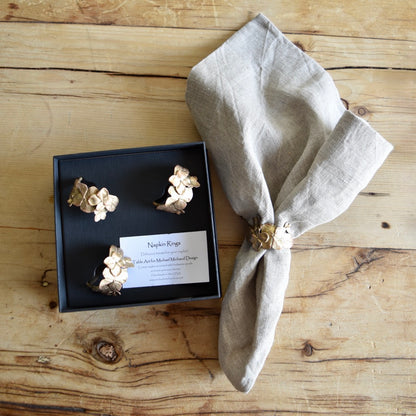 Hydrangea Napkin Rings By Michael Michaud (Set of 4)