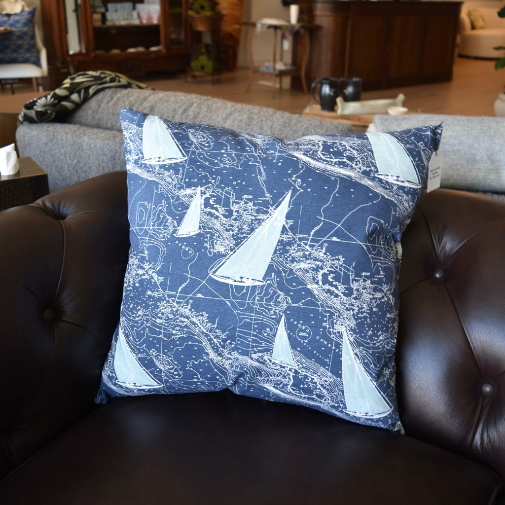 Hildegard Coastal Throw Pillow by Dahlia & Grace