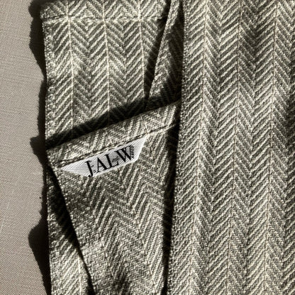 Cotton Tea Towel / Hand Towel Gray and White by Kristina Nichols