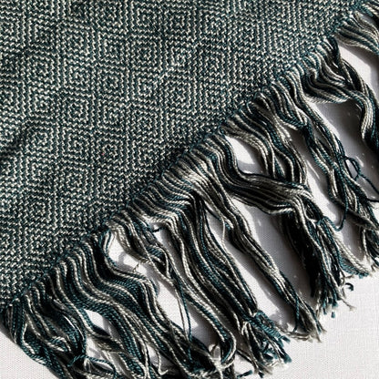 Table Runner in Gray and Green by Kristina Nichols