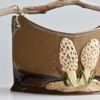 Brown Morel Basket by Jan Toscano