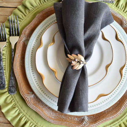 Olive Napkin Rings By Michael Michaud (Set of 4)