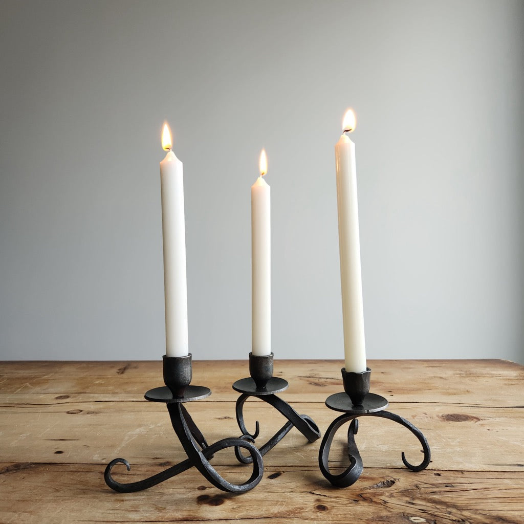 5” Sculpture Ball Taper Candle Holder by Blackthorne Forge