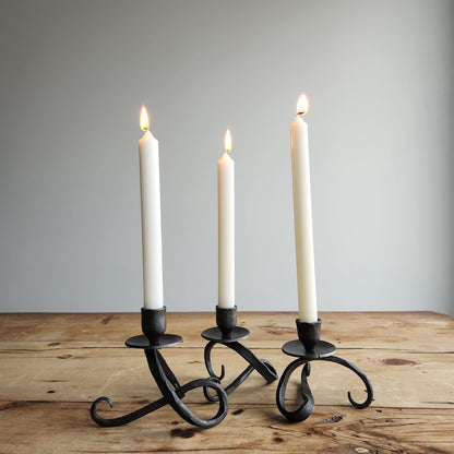 5” Sculpture Ball Taper Candle Holder by Blackthorne Forge