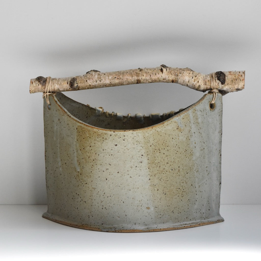 Gray Large Birch Basket by Jan Toscano