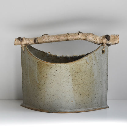 Gray Large Birch Basket by Jan Toscano