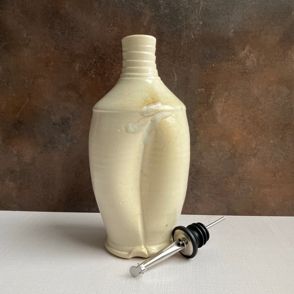 Oil Cruet in Cream by Otis Pottery