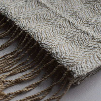 Tan and White Scarf by Kristina Nichols