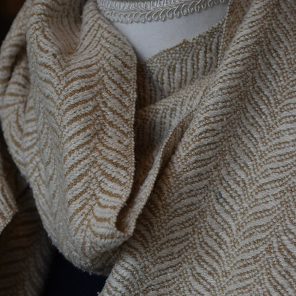 Tan and White Scarf by Kristina Nichols
